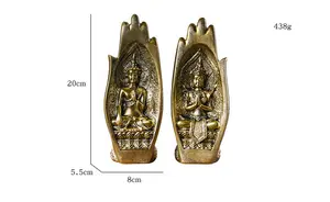 Ornamentos criativos de resina decorativa mão retrô arte artesanato clássico Buda