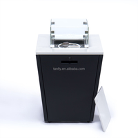 Table de foyer au propane avec brûleur à gaz rectangulaire carré en acier inoxydable pour l'extérieur