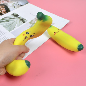 Nuevo lanzamiento superventas: arena de simulación de plátano para aliviar el estrés, juguete TPR Lala Le Stress Relief, venta directa de fábrica. - Product Image 4
