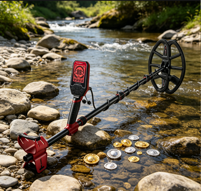 Fully Waterproof Gold Detector S13 Long Range Metal Detector for Gold Nugget Prospecting and Precious Metal Recovery