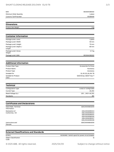 Bobinas de Apertura y Cierre para Disyuntor Abb 220/240V E1/6-T8 1SDA038302R1 1SDA038304R18015644383022 - Product Image 5