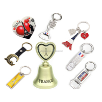 Porte-clés à breloques Le Mont, trousseau de clefs commémoratif de la France, importé du zodiaque,