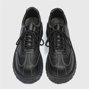 2024 <span class=keywords><strong>Chaussures</strong></span> <span class=keywords><strong>Homme</strong></span> en Cuir Coréen Plateforme Oxfords et Richelieus Épaisse Semelle Loafers Décontractées Amortissantes à Bout Carré Habillées - Product Image 2