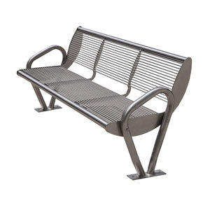 <strong>Leisure</strong> Ways Modern Classic Outdoor Furniture Metal Frame Park Long Chair <strong>Bench</strong> - Product Image 2