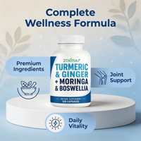 Capsules OEM de Curcuma, Moringa, Gingembre, Boswellia, Safran avec Cannelle de Ceylan, Cerise acidulée, Ail, Ortie, Basilic sacré – Complément alimentaire