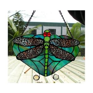 <span class=keywords><strong>Tiffany</strong></span> verre <span class=keywords><strong>papillon</strong></span> fenêtre panneau suspendu en verre - Product Image 2
