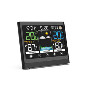 Estación Meteorológica Inalámbrica de Color de 433Mhz, medidor de humedad de temperatura interior/exterior, alerta de riesgo de molde, índice de calor, medidores de <span class=keywords><strong>rocío</strong></span> - Product Image 3