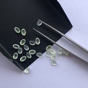 Gemas Sueltas de Prehnita Natural de Jaipuri, Cabujones Ovalados Lisos para Collares y Pendientes, Tamaños 4mm y 6mm - Product Image 4