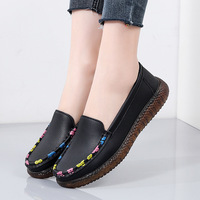 Chaussures plates décontractées pour femmes, printemps-automne, transfrontalières, à talon plat unique, à enfiler, respirantes, pour maman, maternité, infirmière
