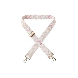 Correa de tela para bolso de 4 cm con diseño de flechas, color rosa claro, accesorio de moda para bolsos de mujer - Product Image 1