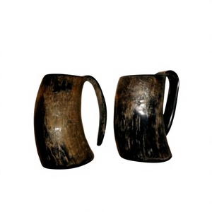 Eco-Friendly Reusable Ox Horn American Style Wine Beer Mug Natural Animal Horn Customizable Logo Birthday Lightweight Recyclable - Product Image 2