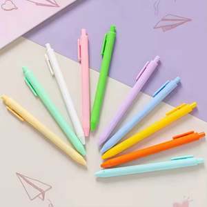Stylo bille promotionnel en plastique le moins cher, personnalisable avec logo imprimé, plusieurs couleurs bonbon, stylo gel à clic - Product Image 4