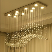 Lustre LED en cristal en forme de boule, grand luminaire suspendu moderne pour projet de villa intérieure, décoration de mariage à domicile, vente en gros