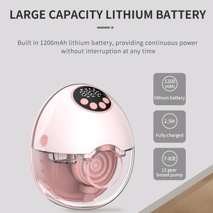 Tire-lait électrique portable et mains libres avec écran LED, 4 modes, 12 niveaux, batterie longue durée, en silicone, faible bruit - Product Image 5