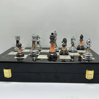 Jeu d'échecs international de luxe de très haute qualité, designs personnalisés, matériau PVC, noir et blanc, 15 pouces, pour adultes et enfants