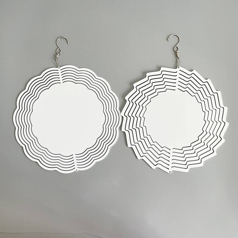 Подарки на Хэллоуин, белые алюминиевые металлические Висячие сублимационные Спиннеры для сублимационной печати