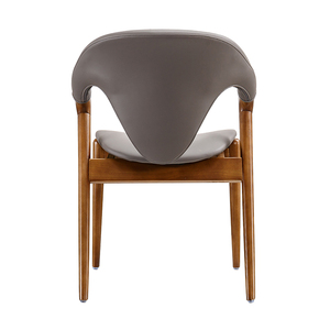 Modern <b>Dining</b> <b>Chair</b> with Curved Wood Armrest Upholstered Fabric Seat Swivel Design & Wood Legs for Home <b>Dining</b> Room & Kitchen - Product Image 5