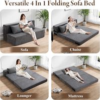 Sofá Cama Plegable Multifuncional de Estilo Japonés para Dormitorio Individual/Doble, con Tela Tatami, Nuevo Modelo