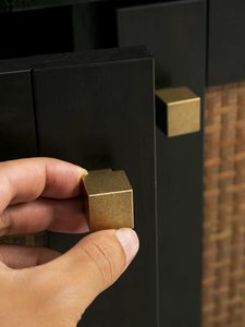 Bestseller Massive Antike Messing-Schrankknöpfe Bronze-Schubladengriffe Quadratische Kommode Schrank Möbelknöpfe - Product Image 2