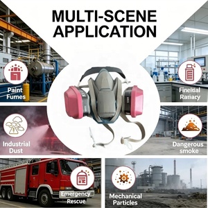 Masque à gaz demi-visage haute performance, filtre à particules <span class=keywords><strong>P3</strong></span> + <span class=keywords><strong>cartouche</strong></span> multi-gaz pour une protection complète sur le lieu de travail - Product Image 6