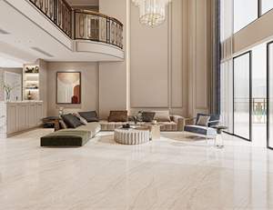 แผ่นหินอ่อนเทียมขนาด 1200x2700 มม. หินเผาผิวขัดเงา หนา 9 มม. หินเทียมลายทัชมาฮาล - Product Image 2