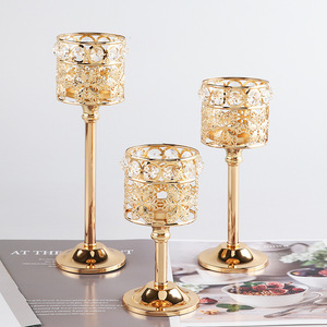Chandeliers en cristal de style européen Bougeoirs en cristal créatifs Hôtel de mariage Dîner aux chandelles <span class=keywords><strong>Chandelier</strong></span> en <span class=keywords><strong>métal</strong></span> cristal - Product Image 4