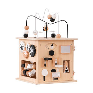 Asweet kotak intelijen bayi kayu penjualan laris papan teka-teki pendidikan dini bentuk geometris bangunan kognitif yang cocok - Product Image 1