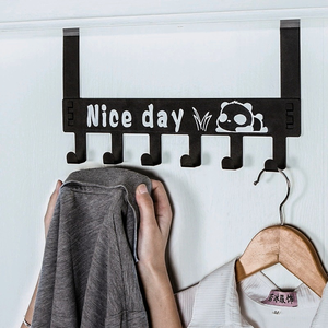Appendiabiti a 6 ganci in acciaio al carbonio con Design a cartoni animati, appendiabiti a <span class=keywords><strong>parete</strong></span> senza danni per casa/ufficio - Product Image 2