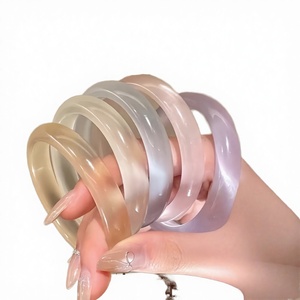Handcrafted Marble Effect Resin Bangle Set Lightweight Round Acrylic Stone Bracelets Export Quality Handicrafts - Product Image 4