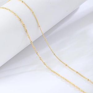 Cinturón de cintura chapado en oro de 18 quilates ajustable <span class=keywords><strong>Sexy</strong></span> Bikini playa cuerpo cadenas cubano capas de acero inoxidable joyería impermeable de moda - Product Image 1