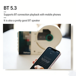 Factory <b>Custom</b> Mini Retro <b>CD</b> Player BT Speaker High Fidelity Audio Portable Album Player for HOME CAR LAPTOP - Product Image 4