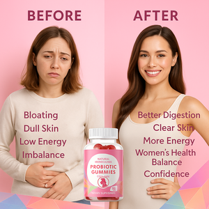 Gommose Probiotiche per Donne per l'Equilibrio Digestivo e la Salute Vaginale, Fornitura OEM con Etichetta Privata per Adulti <span class=keywords><strong>ma</strong></span> <span class=keywords><strong>Non</strong></span> per Donne in Gravidanza - Product Image 2
