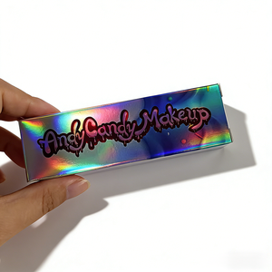 Boîte d'emballage personnalisée pour <span class=keywords><strong>essence</strong></span> cosmétique, boîte en papier pliable avec logo UV holographique - Product Image 1