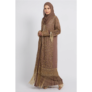 Robe abaya maxi musulmane LEDUO, nouvelle mode, broderie cristal, design à franges, robe musulmane pour femmes. - Product Image 1