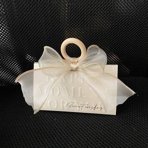 Nouvelles boîtes cadeaux pliables de luxe pour mariage, boîtes à bonbons portables en papier, emballage haut de gamme avec nœud, pour bonbons et chocolats - Product Image 2