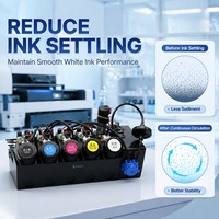 Kit Pengaduk Tinta Putih UV LED DIY 250ML, Sistem Sirkulasi Tinta Putih CISS untuk Modifikasi Konversi Printer