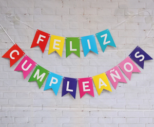 Striscioni e Ghirlande in Carta 'Feliz Cumpleaños' per Decorazioni di <span class=keywords><strong>Compleanno</strong></span> e Baby Shower - Product Image 3