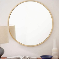 Moderne Élégant Designer Mur Suspendu Encadré Miroir Noir Argent Décor Verre Cuir Espace De Noël Style Salle De Bains Dressing Utilisation