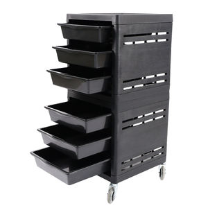 Carro de peluquería móvil <span class=keywords><strong>con</strong></span> cajones y soportes para secadora Carro organizador de plástico para estilistas - Product Image 6