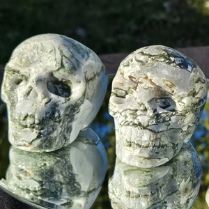 Venta al por Mayor de Cristalhola, Calaveras de Ágata Natural de Alta Calidad, Estilo Bohemio, Talladas, Artesanías, Decoración para el Hogar, Halloween - Product Image 1