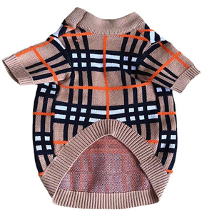 Luxe modemerk XXL winter wollen garen gebreide plaid trui elegante gebreide hondenkleding designer hondentrui - Product Image 2