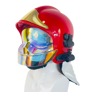 소방관 헬멧 MSA F1 GALLET PA 나일론-66 전체 소방관 헬멧 EN443 소방 내열 공장 판매 블랙 옐로우 - Product Image 1