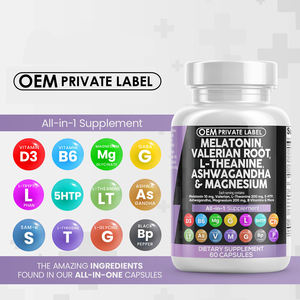メラトニンカプセル 10mg バレリアン根 <span class=keywords><strong>L</strong></span>-テアニン アシュワガンダ 睡眠サポート マグネシウム複合体カプセル 睡眠 5-HTPカプセル - Product Image 6