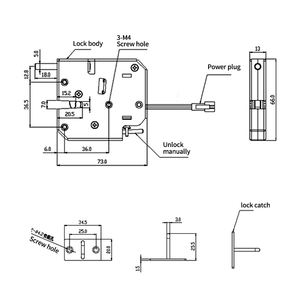 אלקטרוני keyless נמוך כוח מנעול עם מפליט מנוף אלקטרו מהיר קבינט נעילה - Product Image 3