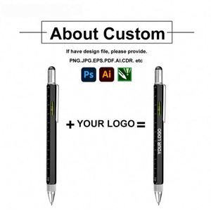 Bolígrafos Multifuncionales 6 en 1 con Logotipo Personalizado, Bolígrafo de Metal con Escala en Centímetros/Pulgadas, Función de Nivel de Agua, Promocional - Product Image 2