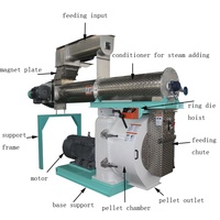 Machine à granulés d'aliments pour animaux de ferme multifonctionnelle à matrice annulaire pour poissons, chameaux, lapins et bovins