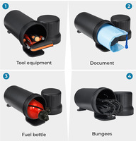 Tube d'outil étanche universel pour moto tout-terrain Boîte de rangement imperméable Boîtes de rangement Porte-documents de réparation en plastique