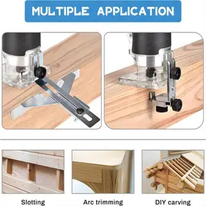 Ahşap Router kompakt ahşap Palm Router ahşap düzeltici laminat freze gravür el makinesi ile 15 adet 1/4 "freze uçları