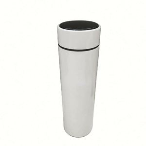 Bouteille isotherme sous vide 500 ml en acier inoxydable à double paroi, vierge pour sublimation, avec affichage de la température - Product Image 1