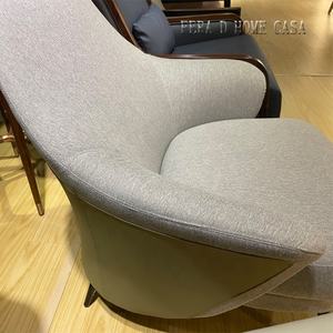 Fauteuil de relaxation moderne en lin européen avec pieds en acier inoxydable - Design contemporain pour <span class=keywords><strong>salon</strong></span>, hôtel - Product Image 6